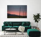 Pink Sky at Night by Nancy Crowell on GIANT ART - blue landscape