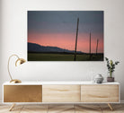 Pink Sky at Night by Nancy Crowell on GIANT ART - blue landscape