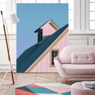 Pastoral Pink by Nancy Crowell on GIANT ART - pink rustic scenes