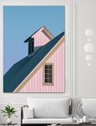 Pastoral Pink by Nancy Crowell on GIANT ART - pink rustic scenes