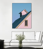 Pastoral Pink by Nancy Crowell on GIANT ART - pink rustic scenes