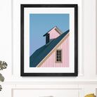 Pastoral Pink by Nancy Crowell on GIANT ART - pink rustic scenes