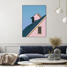 Pastoral Pink by Nancy Crowell on GIANT ART - pink rustic scenes