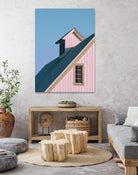 Pastoral Pink by Nancy Crowell on GIANT ART - pink rustic scenes