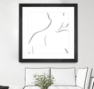 Femme III by Patti Mann on GIANT ART - whites & creams, blacks figurative