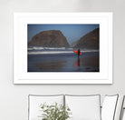 Cannon Beach in the Mist by Aaron Matheson on GIANT ART - blue sea scene