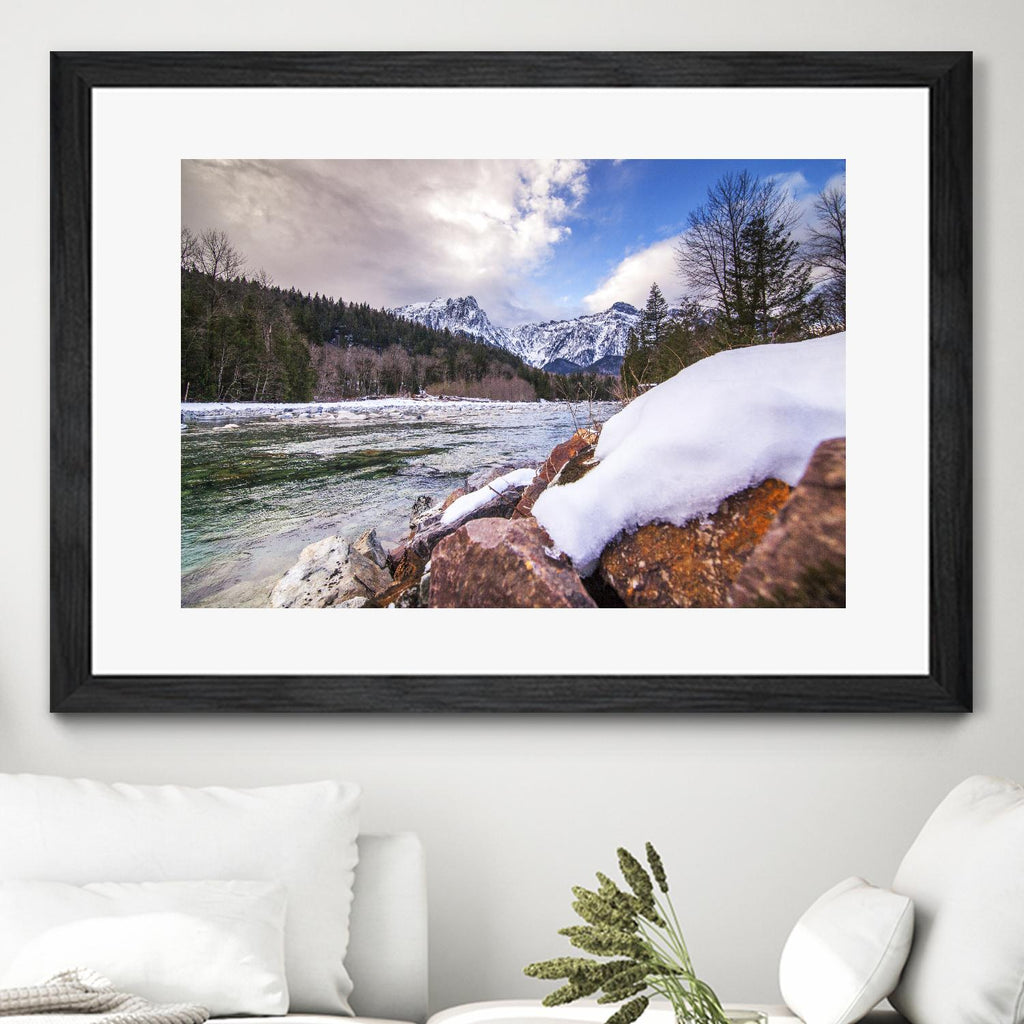 Snow Capped Days by Aaron Matheson on GIANT ART - white landscape