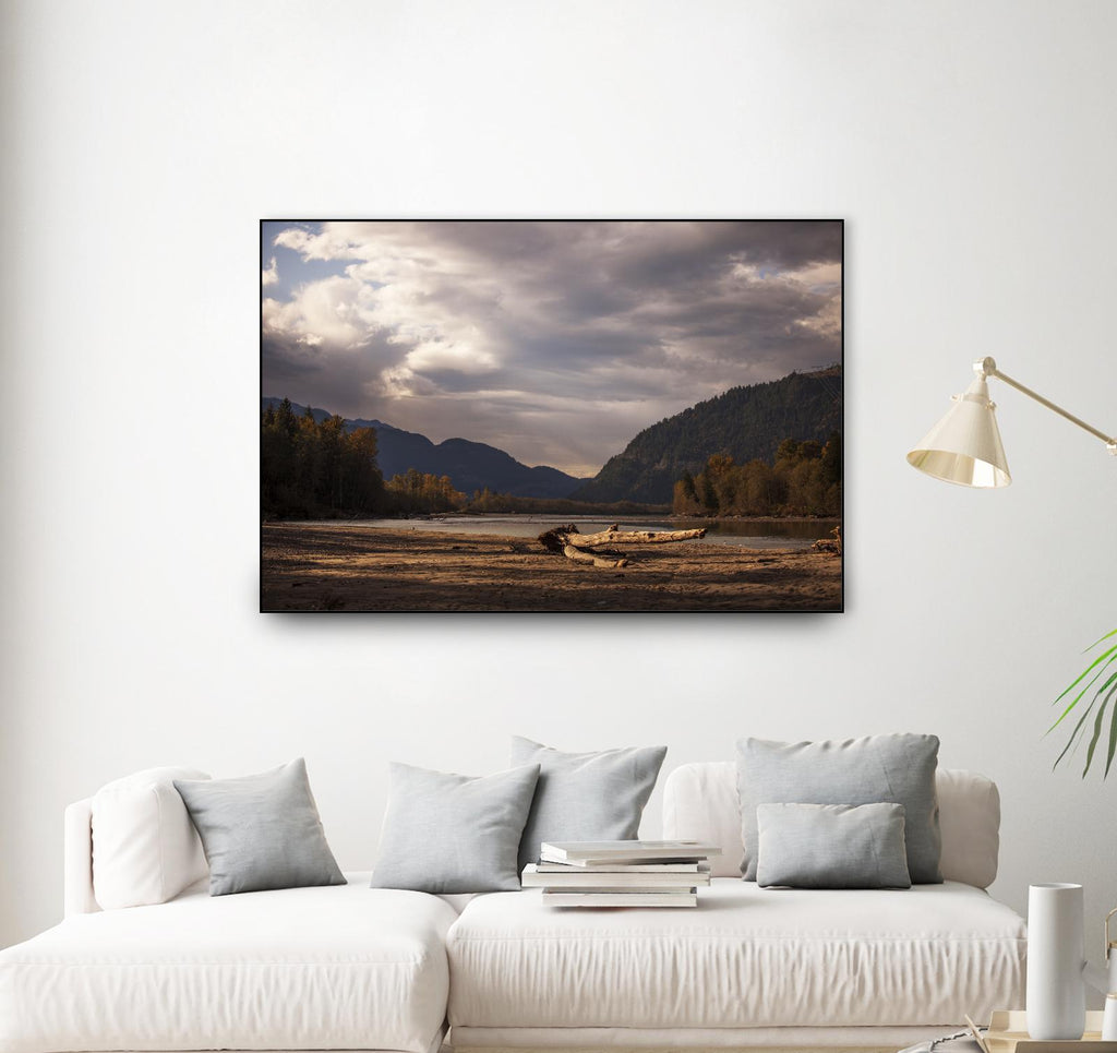 Lake Views by Aaron Matheson on GIANT ART - grey landscape