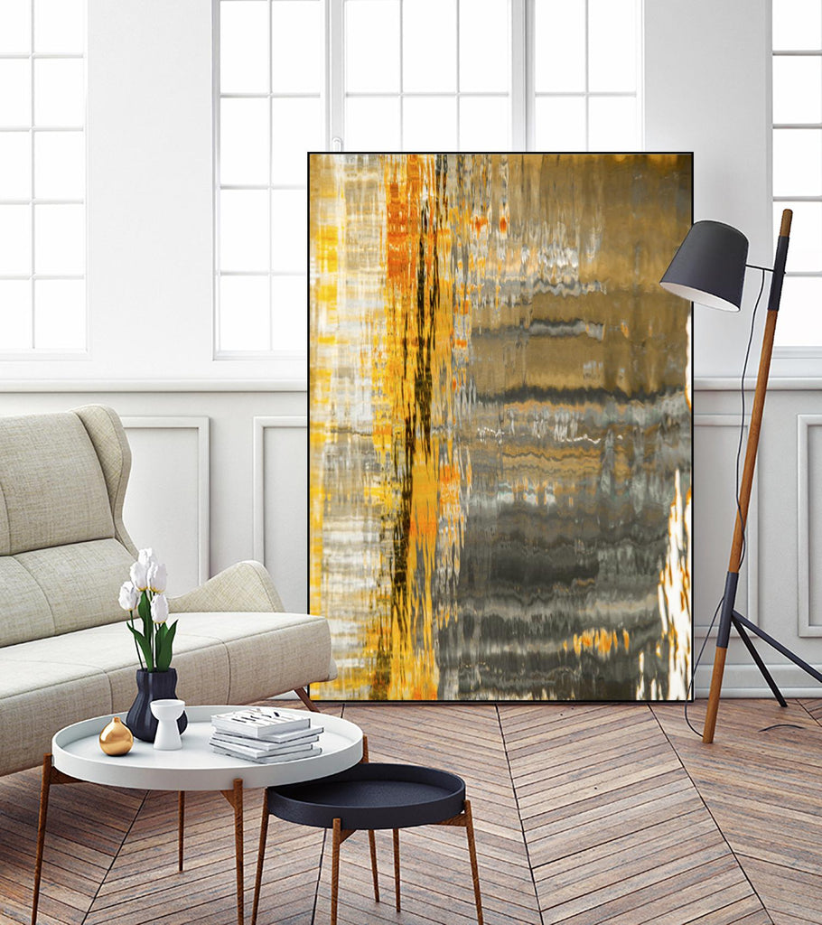 Slow Roll by Melissa McClain on GIANT ART - yellow abstract