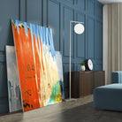 Boats in Reflection by Melissa McClain on GIANT ART - orange abstract