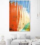 Boats in Reflection by Melissa McClain on GIANT ART - orange abstract