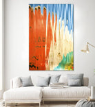 Boats in Reflection by Melissa McClain on GIANT ART - orange abstract