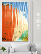 Boats in Reflection by Melissa McClain on GIANT ART - orange abstract