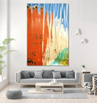 Boats in Reflection by Melissa McClain on GIANT ART - orange abstract