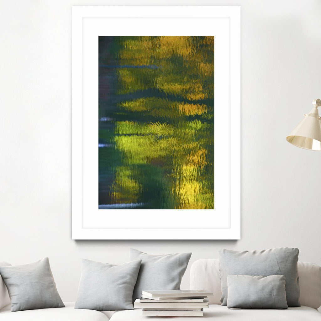 Afternoon Pond by Melissa McClain on GIANT ART - yellow abstract
