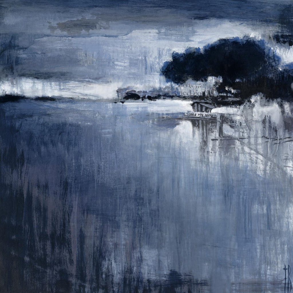 Cambria Fields de Terri Burris sur GIANT ART - abstrait blanc