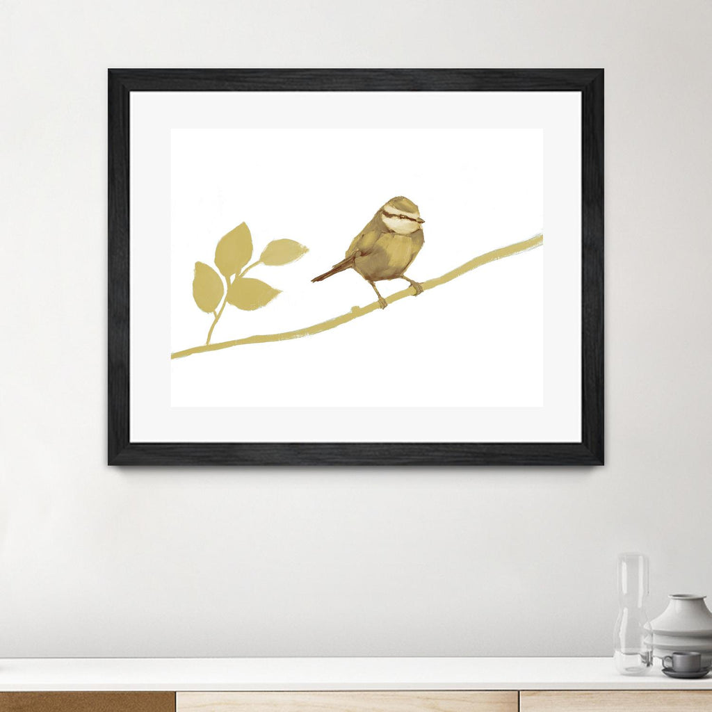 Feathered Friends I V2 by Stacey D'Aguiar on GIANT ART - yellows birds
