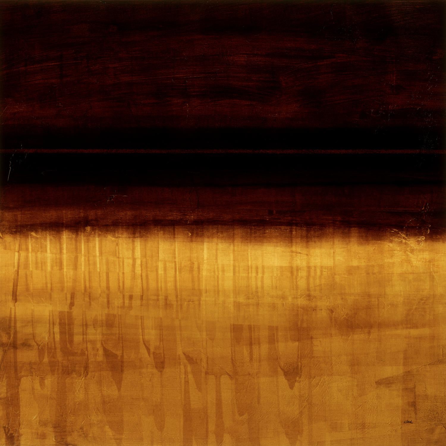 Lined View III par Randy Hibberd sur GIANT ART - abstrait jaune