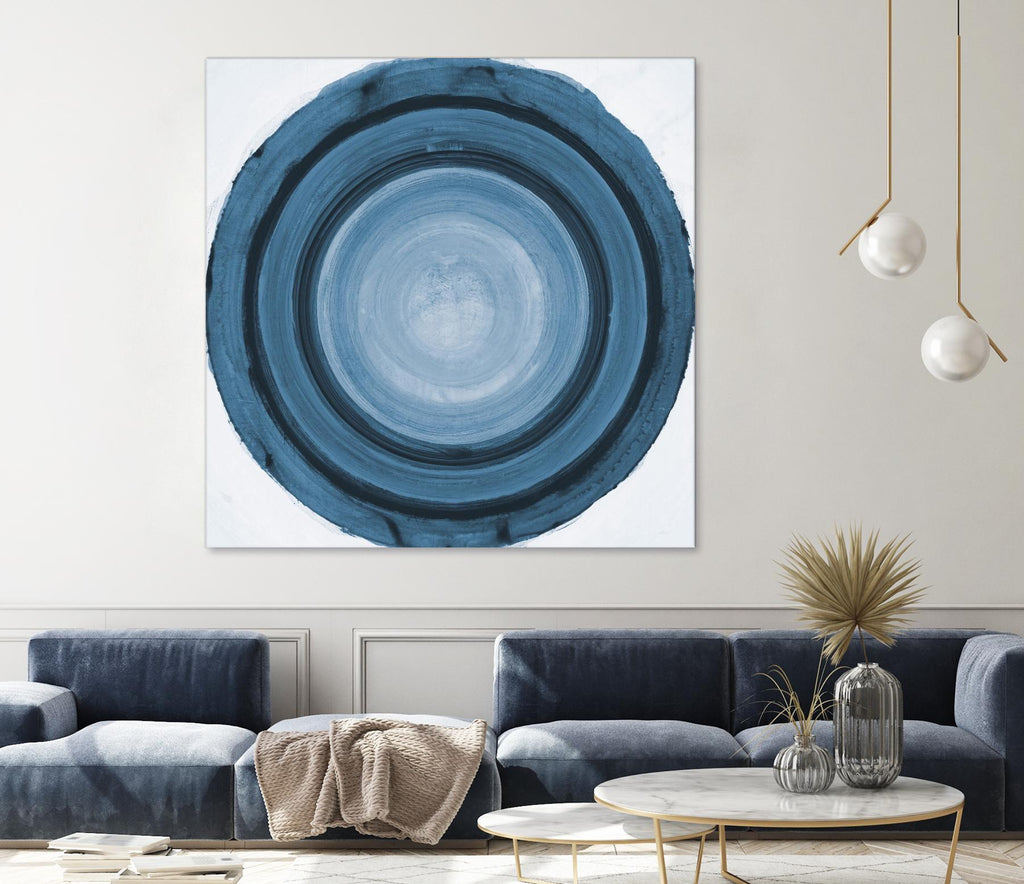 RINGS OF SUCCESS I by RANDY HIBBERD on GIANT ART - blue abstract abstract