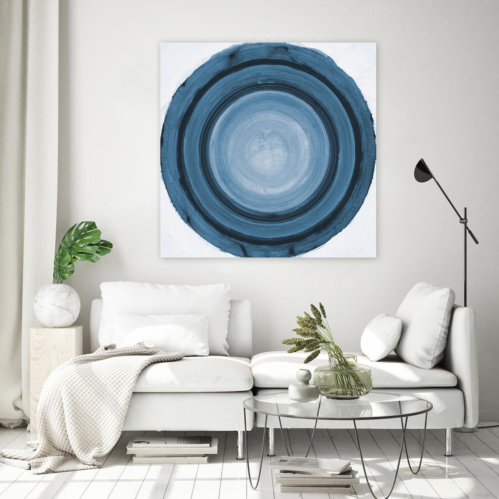 RINGS OF SUCCESS I by RANDY HIBBERD on GIANT ART - blue abstract saturn rings
