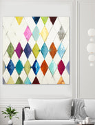 Diamonds by Randy Hibberd on GIANT ART - blue abstract