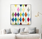 Diamonds by Randy Hibberd on GIANT ART - blue abstract