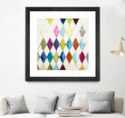 Diamonds by Randy Hibberd on GIANT ART - blue abstract