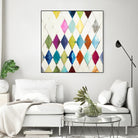 Diamonds by Randy Hibberd on GIANT ART - blue abstract