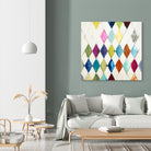 Diamonds by Randy Hibberd on GIANT ART - blue abstract