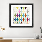 Diamonds by Randy Hibberd on GIANT ART - blue abstract