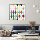 Diamonds by Randy Hibberd on GIANT ART - blue abstract