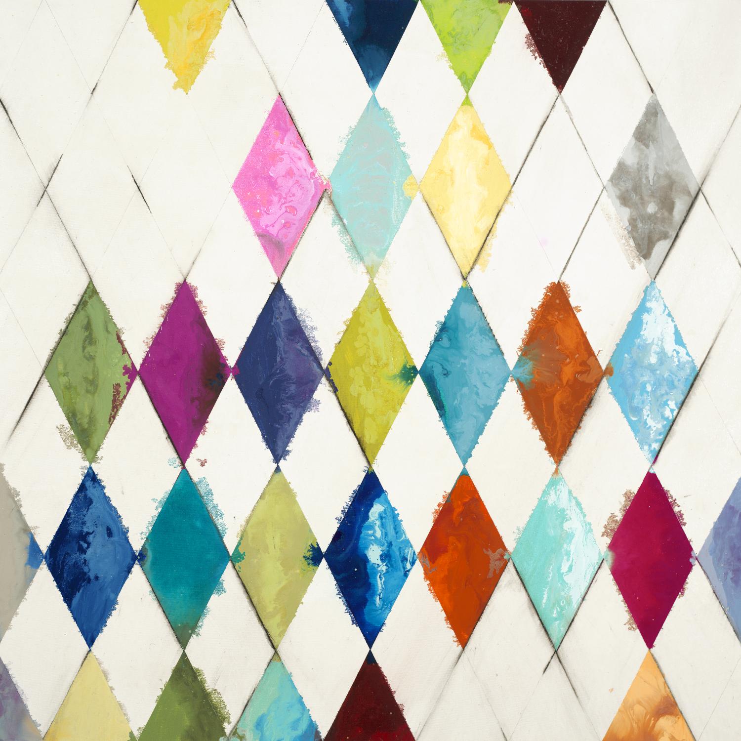 Diamants par Randy Hibberd sur GIANT ART - abstrait bleu