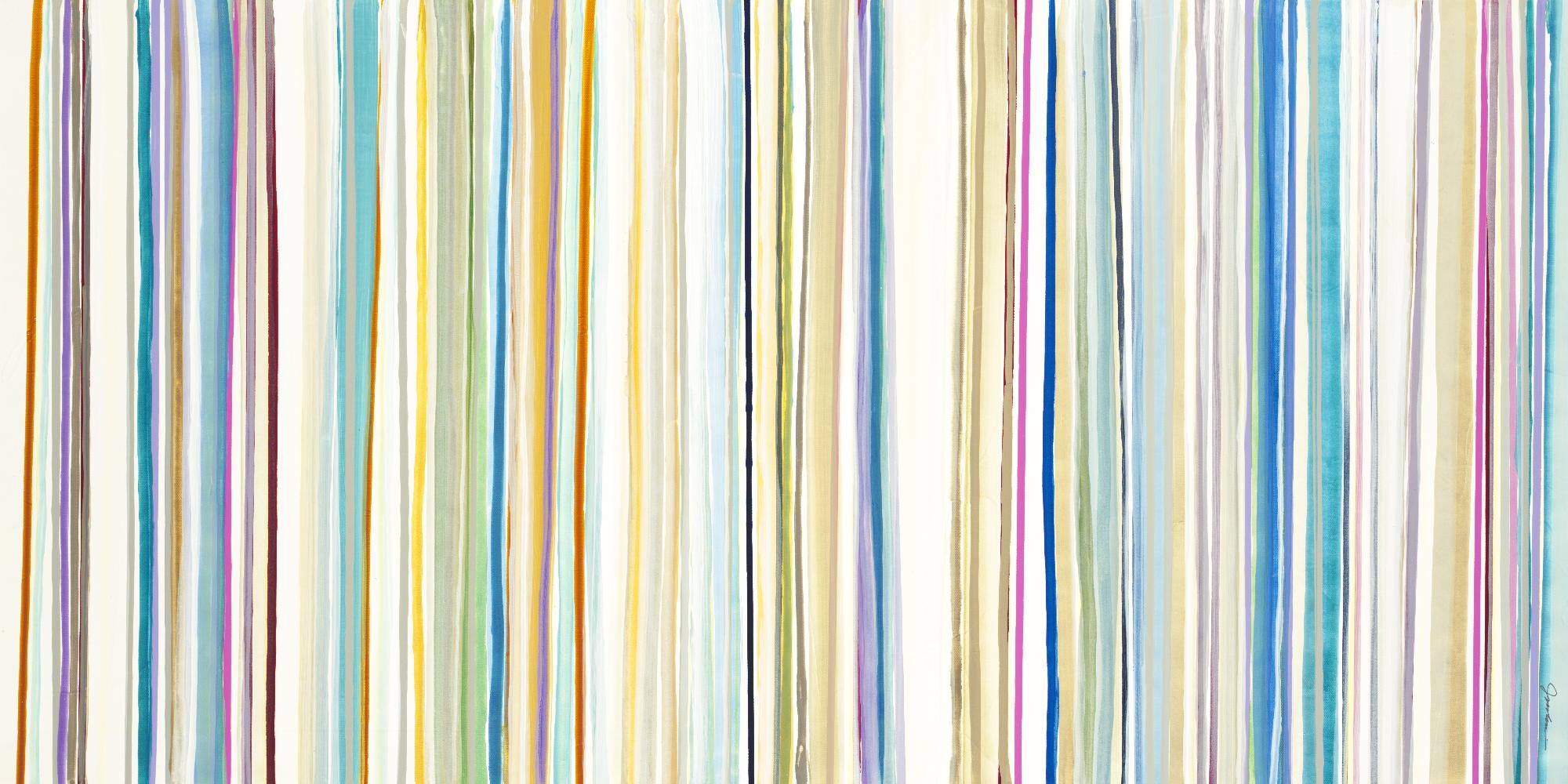 Candy Stripes by Liz Jardine on GIANT ART - blue contemporary