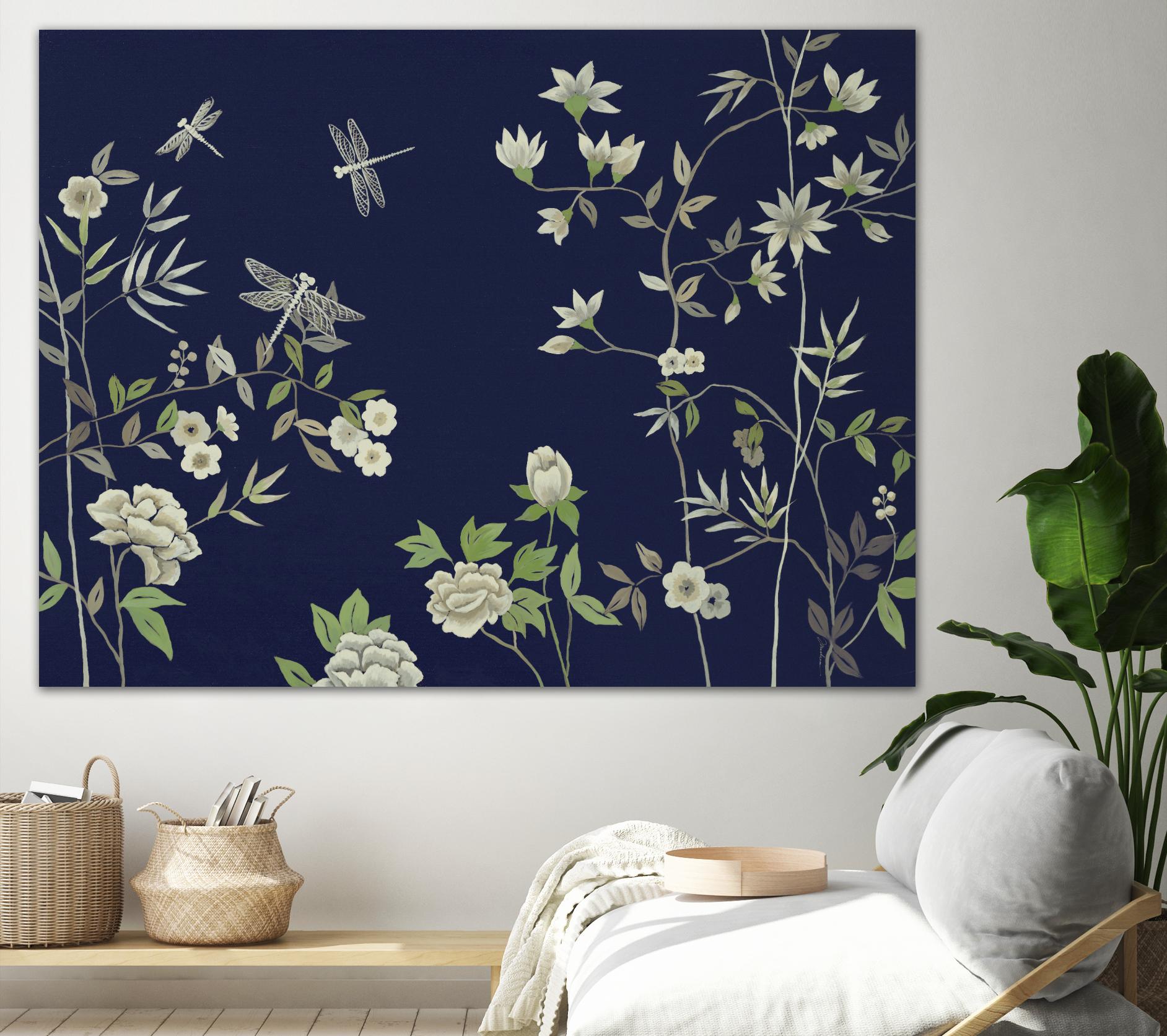 Silken Treasure II V6 by Liz Jardine on GIANT ART - blues florals