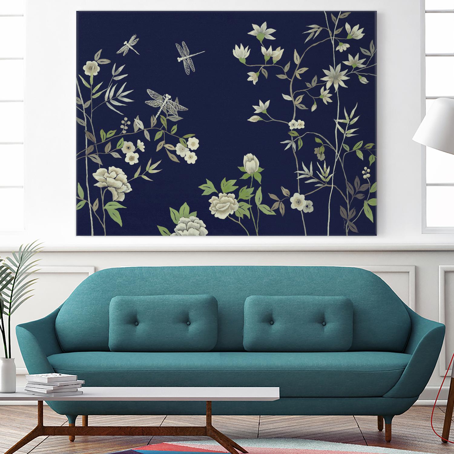 Silken Treasure II V6 by Liz Jardine on GIANT ART - blues florals