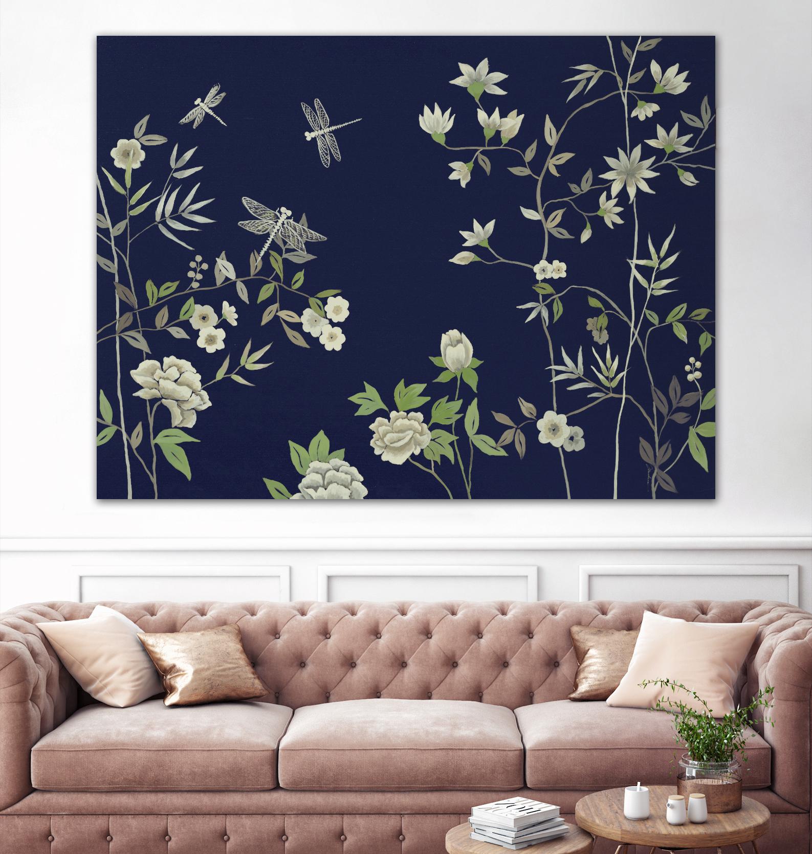 Silken Treasure II V6 by Liz Jardine on GIANT ART - blues florals