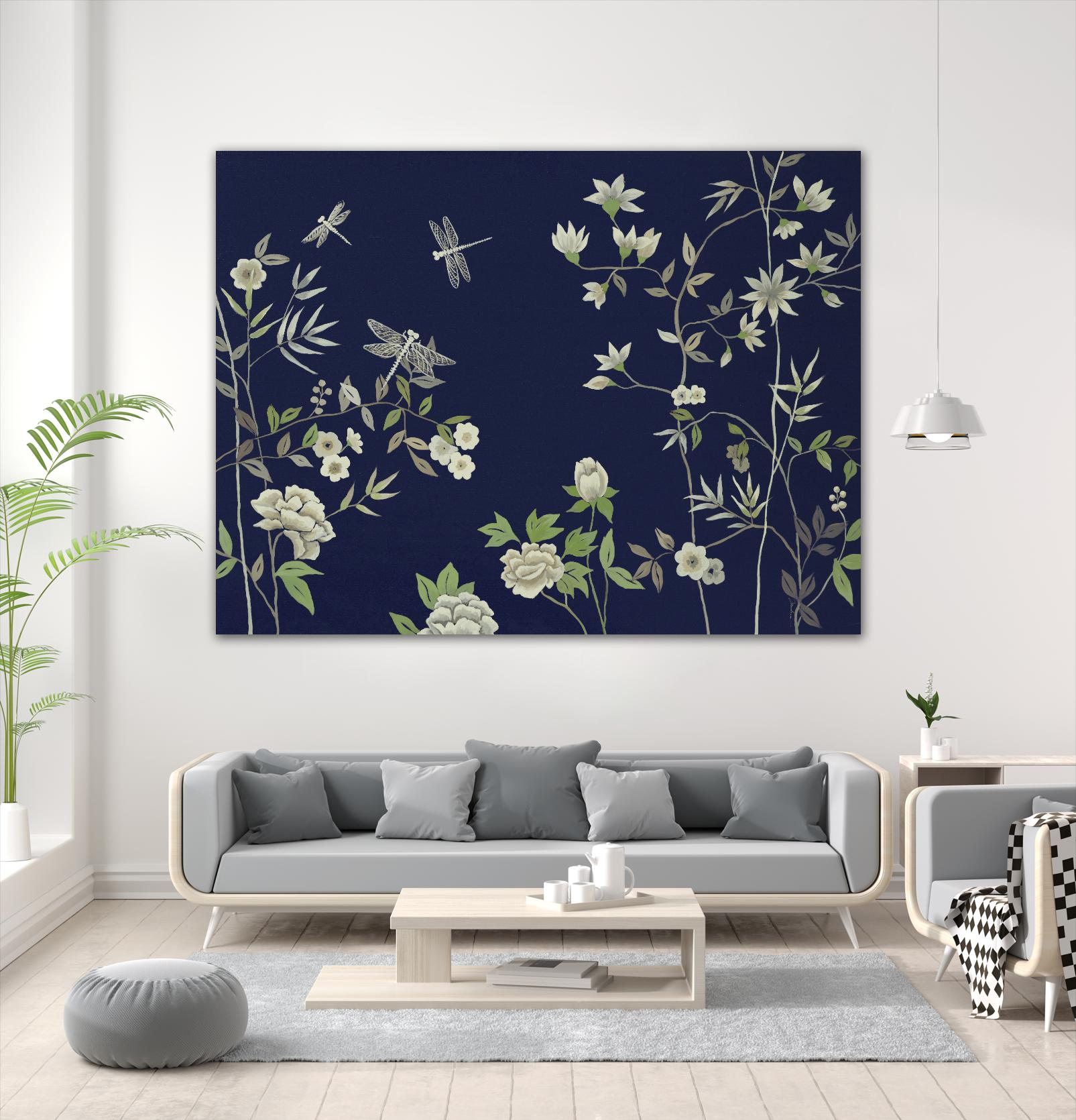 Silken Treasure II V6 by Liz Jardine on GIANT ART - blues florals