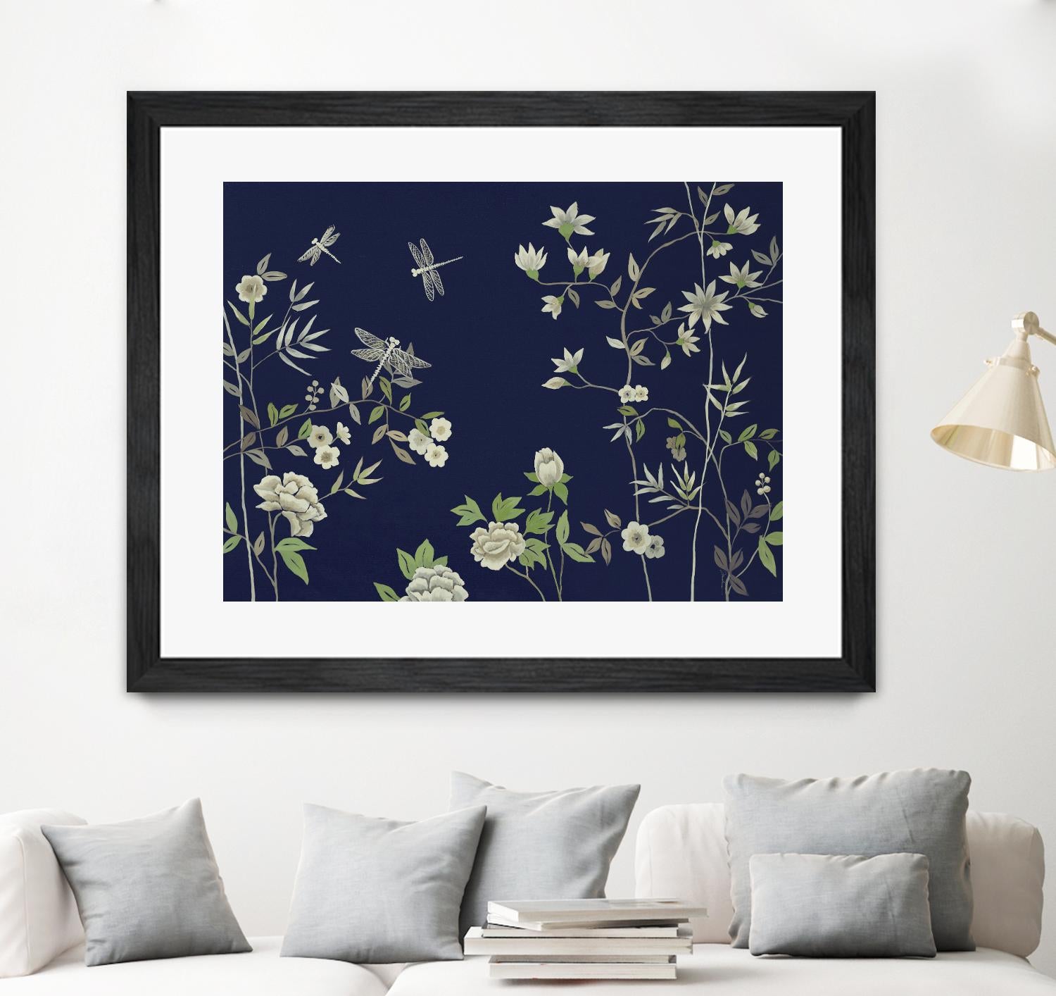 Silken Treasure II V6 by Liz Jardine on GIANT ART - blues florals