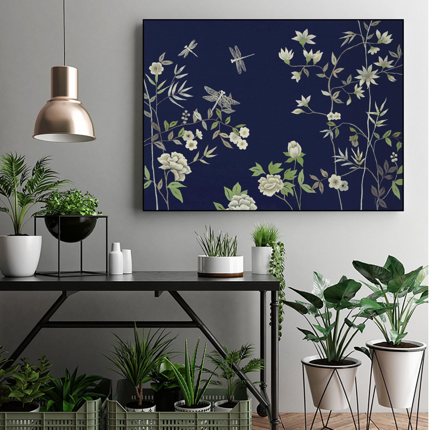 Silken Treasure II V6 by Liz Jardine on GIANT ART - blues florals