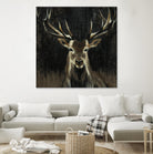 Young Buck by Liz Jardine on GIANT ART - black animals