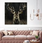 Young Buck by Liz Jardine on GIANT ART - black animals