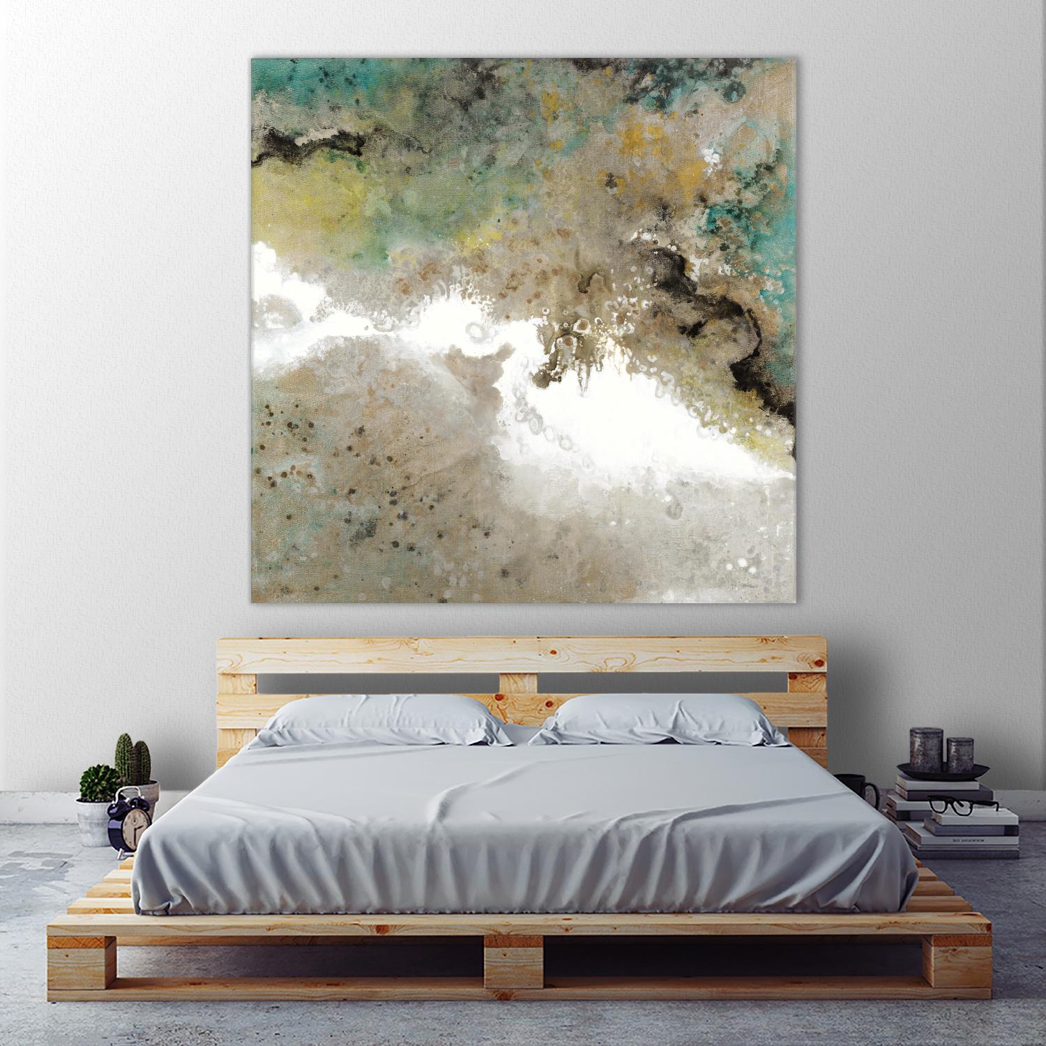 Crystal Vision III by Liz Jardine on GIANT ART - turquoise abstract