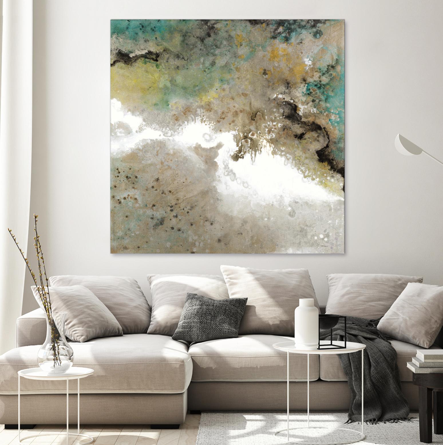 Crystal Vision III by Liz Jardine on GIANT ART - turquoise abstract