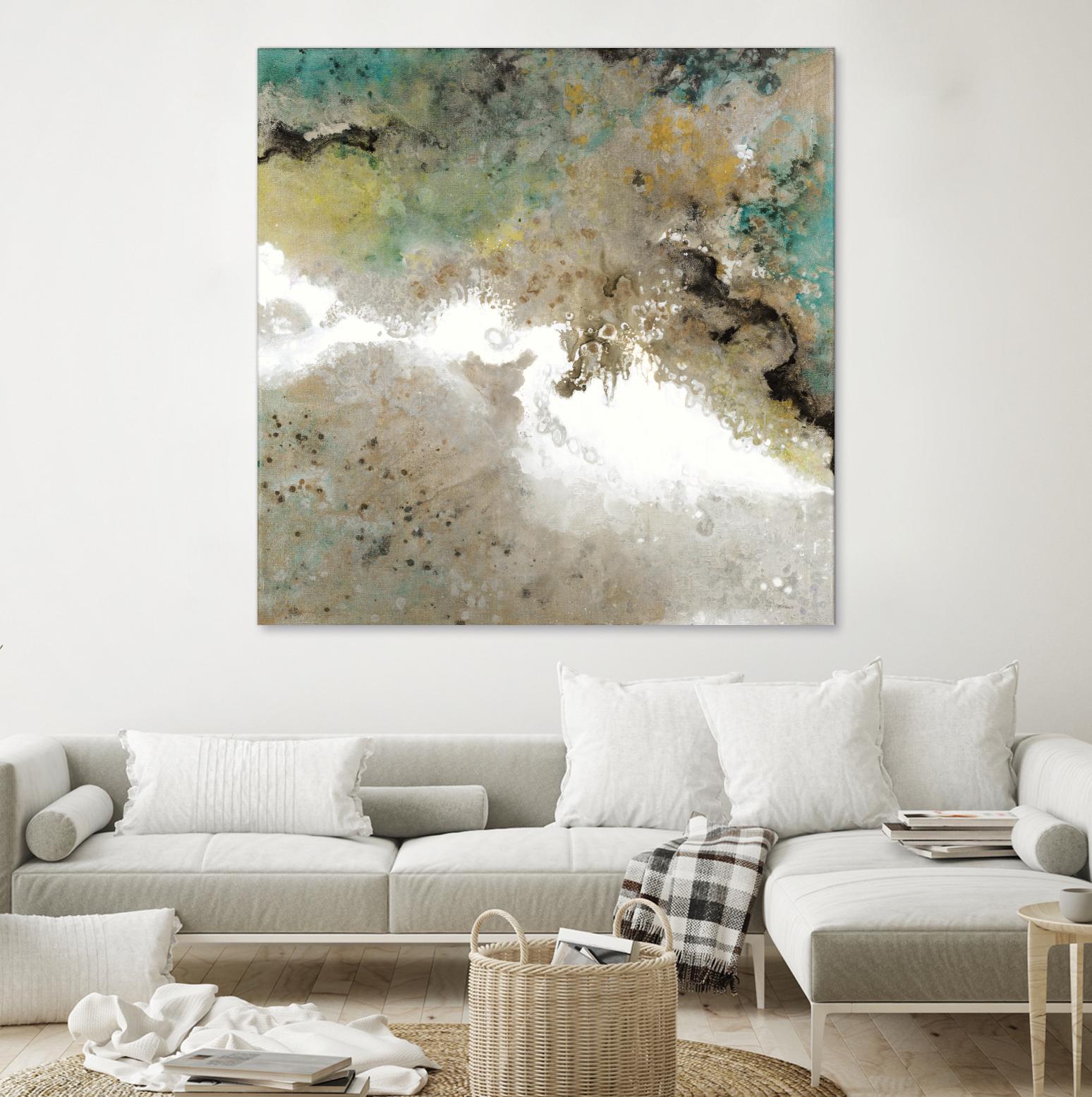 Crystal Vision III by Liz Jardine on GIANT ART - turquoise abstract