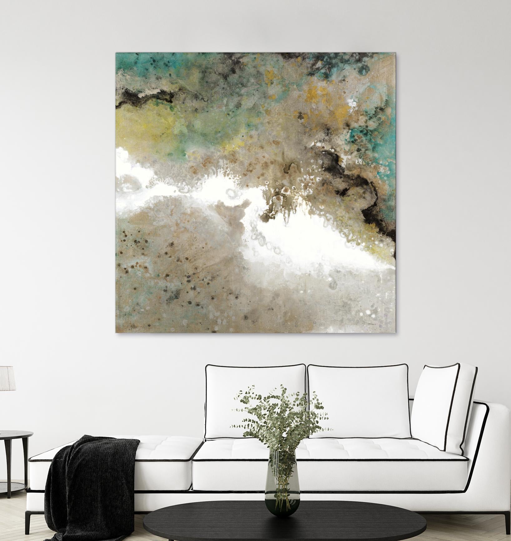 Crystal Vision III by Liz Jardine on GIANT ART - turquoise abstract