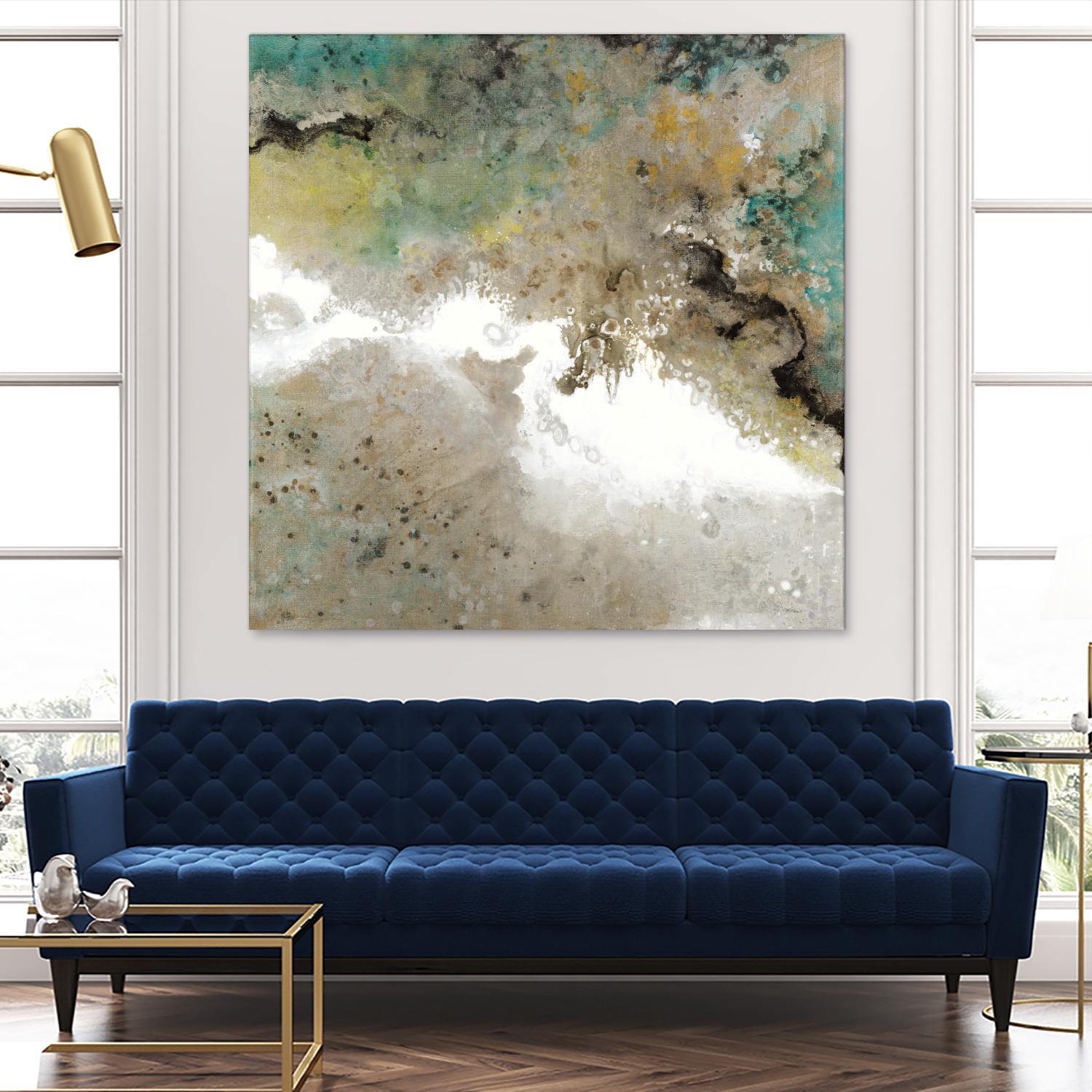 Crystal Vision III by Liz Jardine on GIANT ART - turquoise abstract