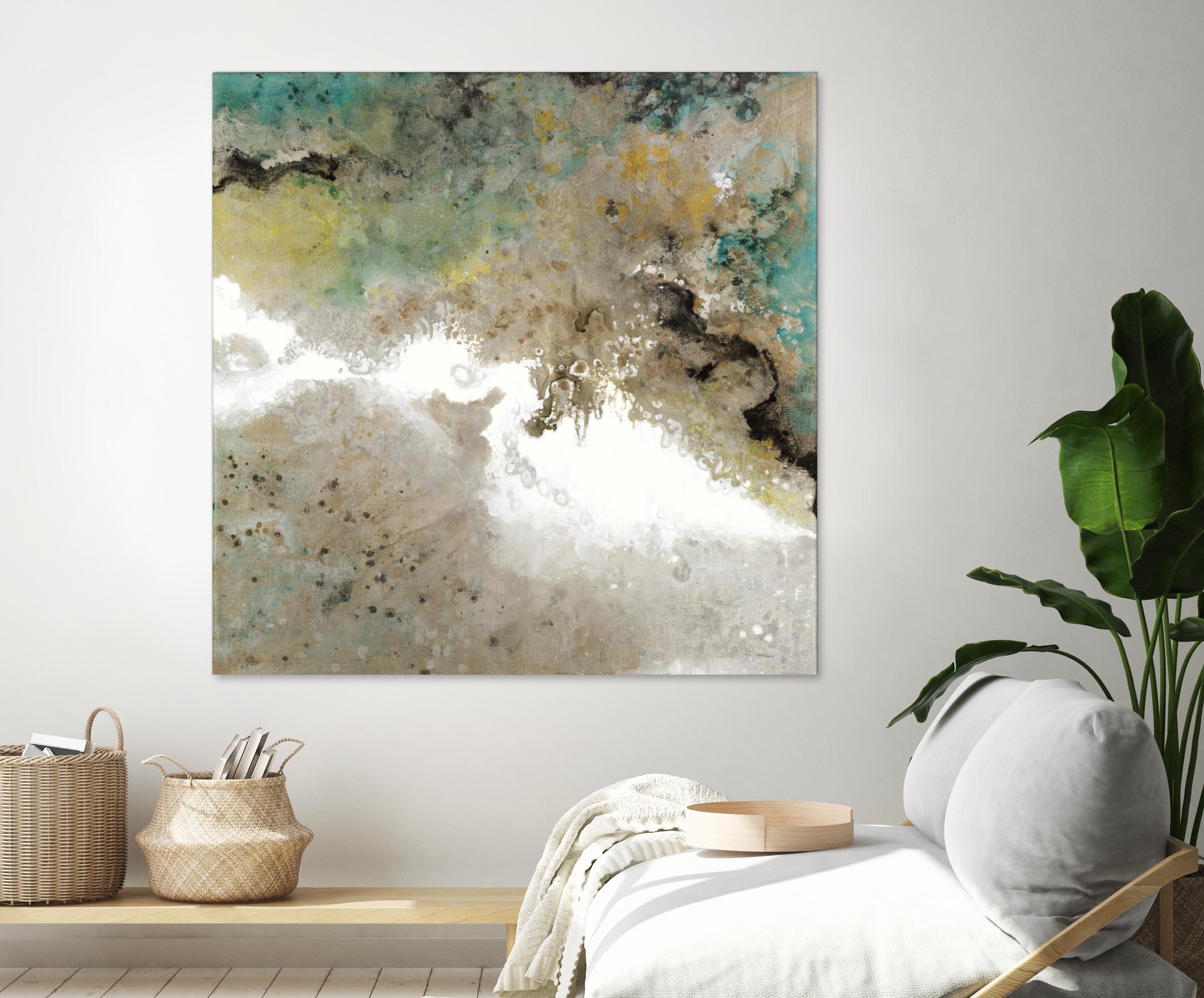 Crystal Vision III by Liz Jardine on GIANT ART - turquoise abstract