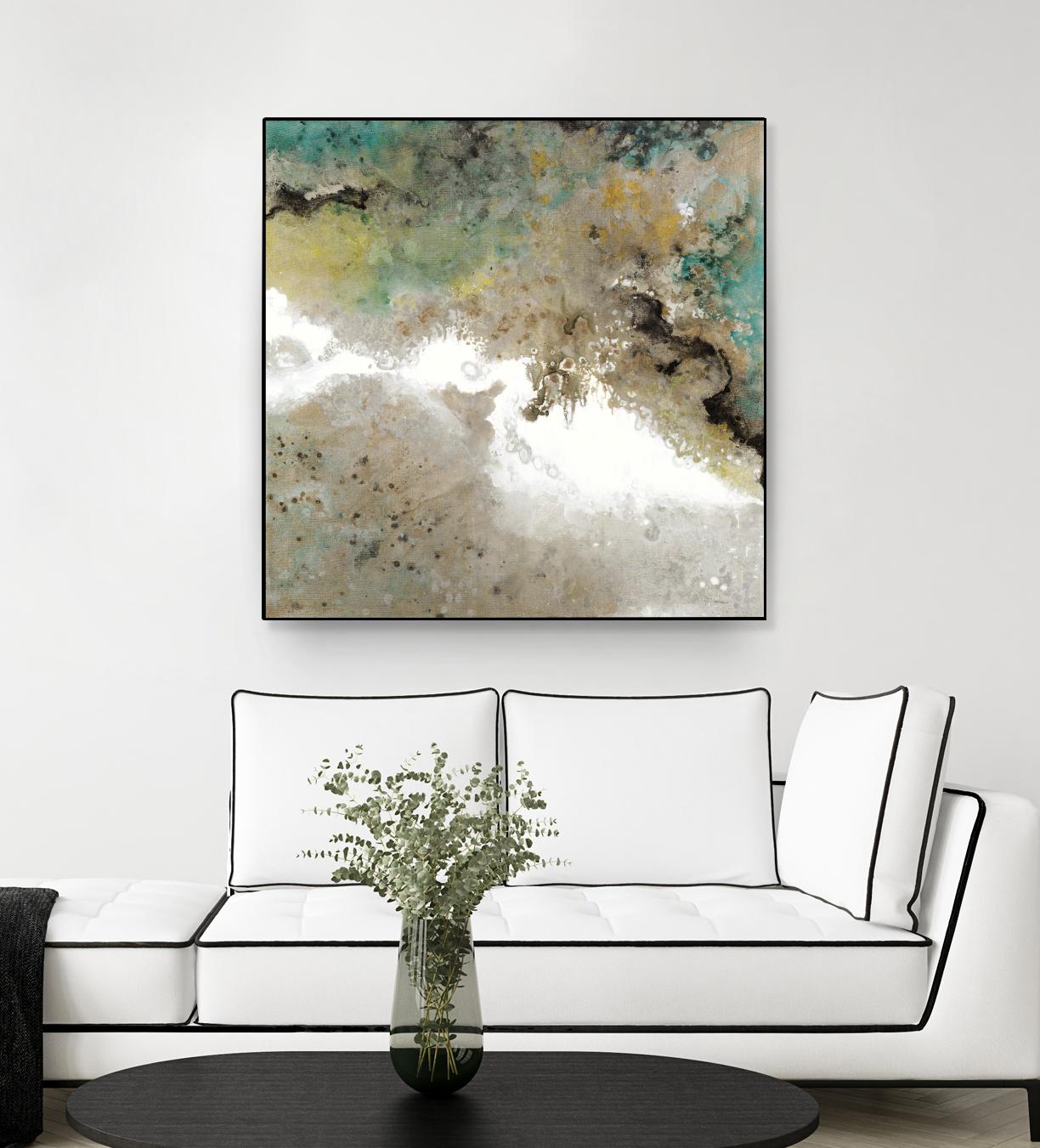 Crystal Vision III by Liz Jardine on GIANT ART - turquoise abstract