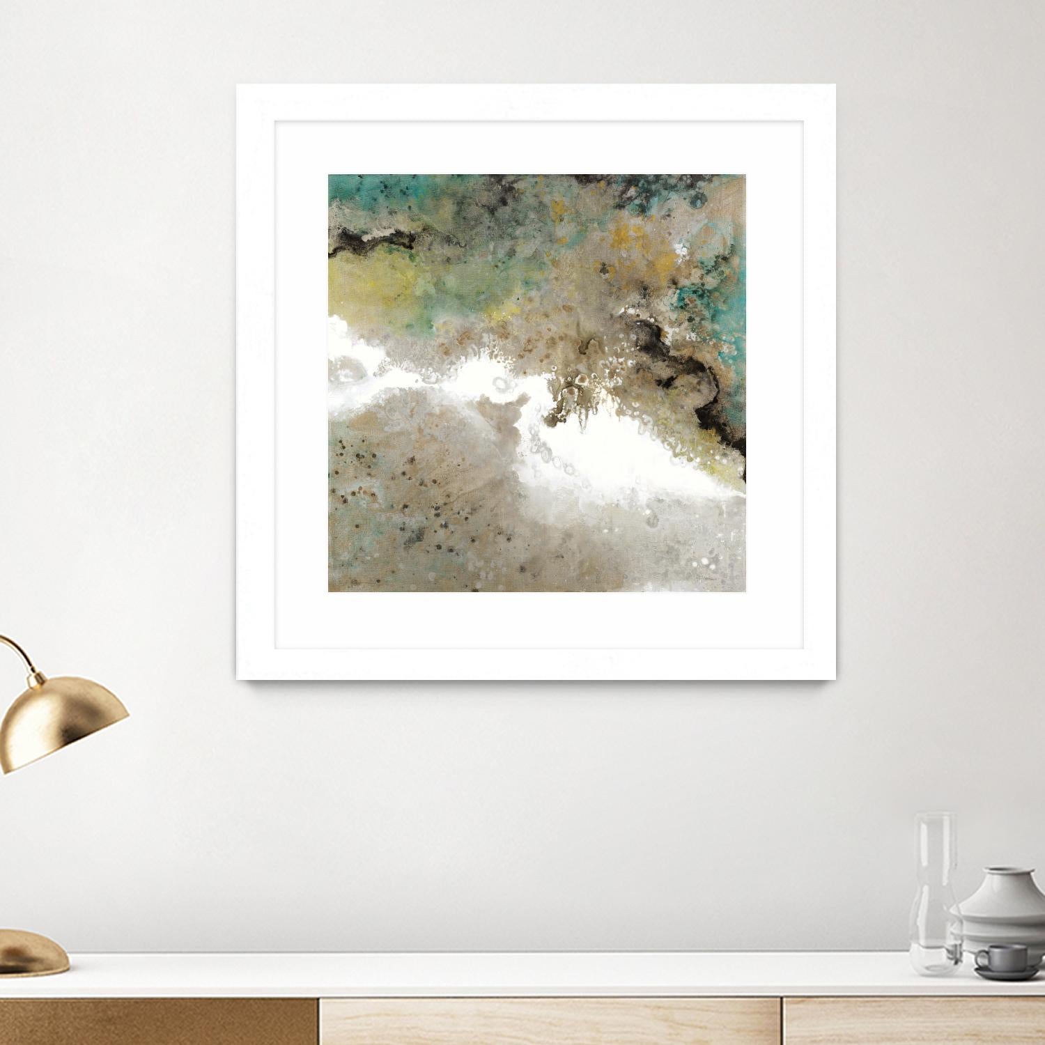 Crystal Vision III by Liz Jardine on GIANT ART - turquoise abstract