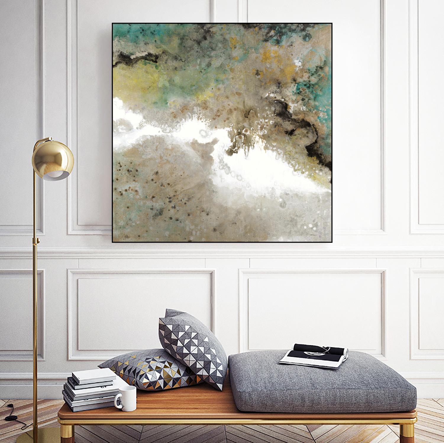 Crystal Vision III by Liz Jardine on GIANT ART - turquoise abstract